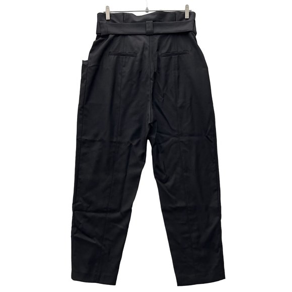 IRO Black 100% Wool Paxi Paperbag Tie Waist Trousers Pants Sz EUR 42 (34W) 0113 - Picture 5 of 14